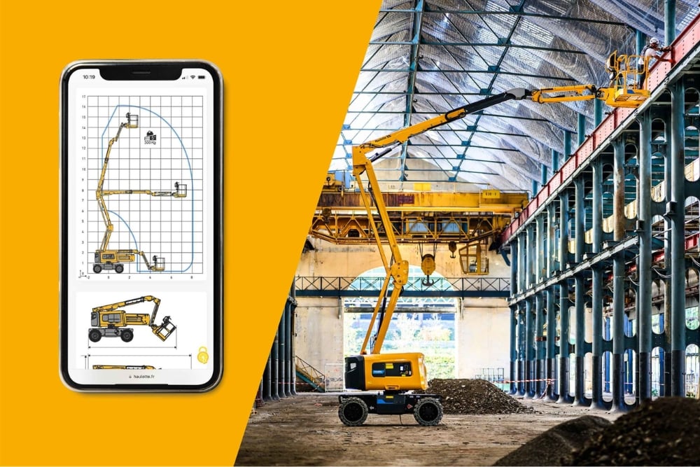 mobile device displaying a range of motion chart