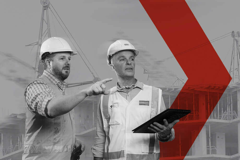 two construction managers on a construction site