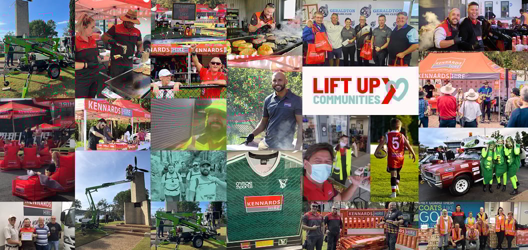 Community hero banner of Kennards hire lifting up community